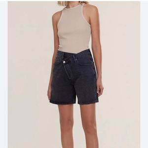 Criss Cross jeans shorts. Made in Turkey.